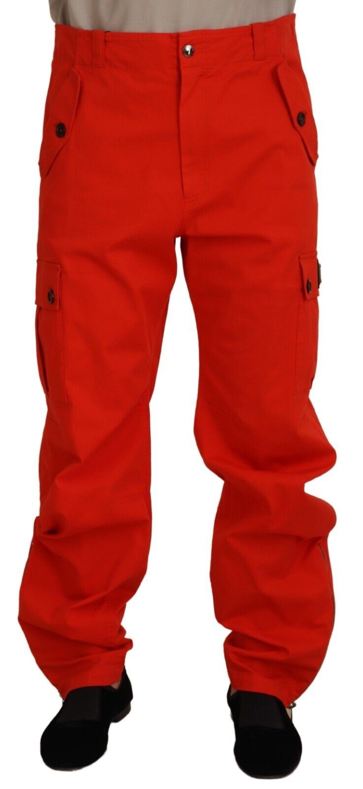 Rote Cargohose für Herren, Baumwolle