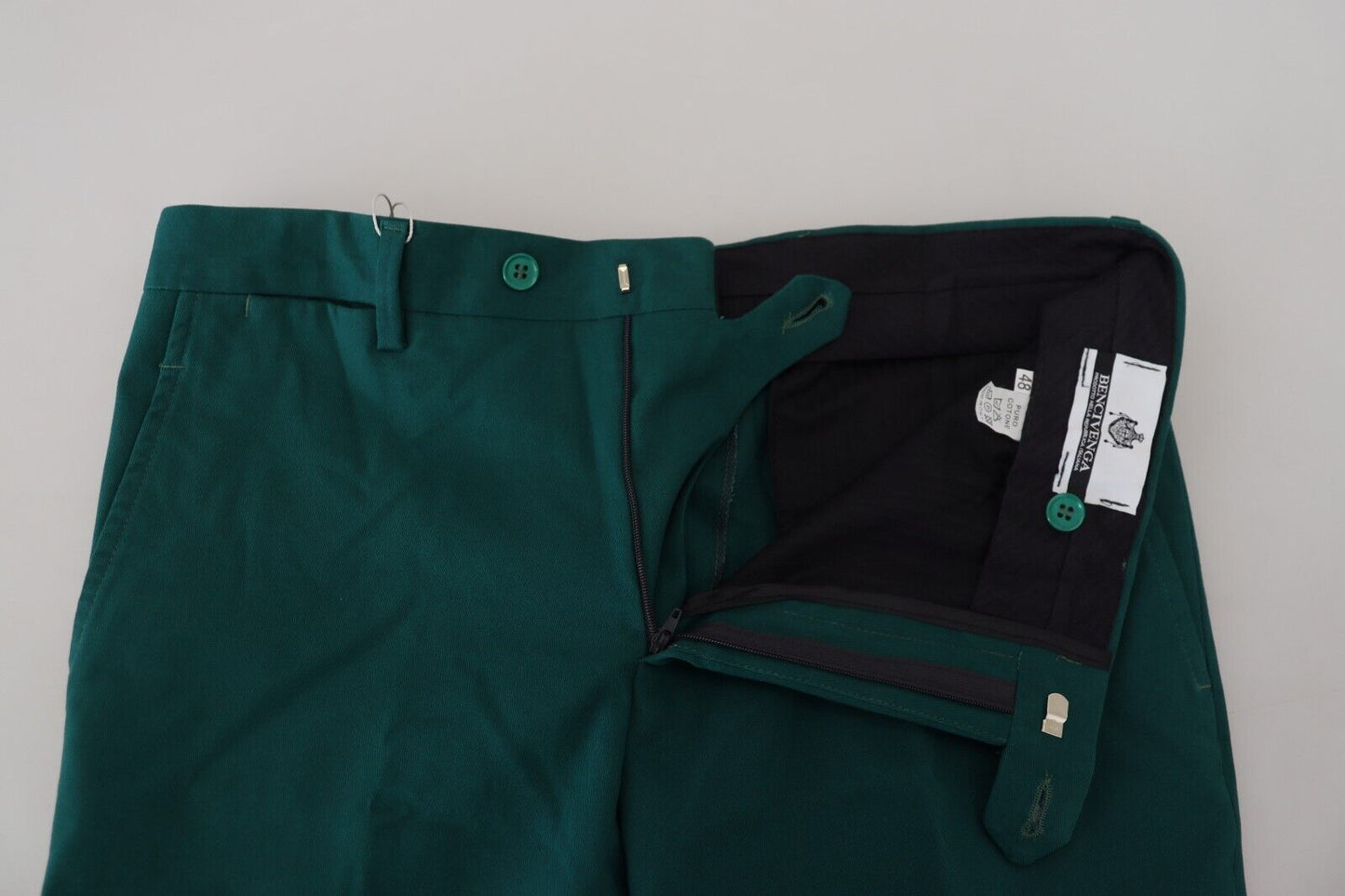 Grüne Straight Fit Herren Formelle Hose