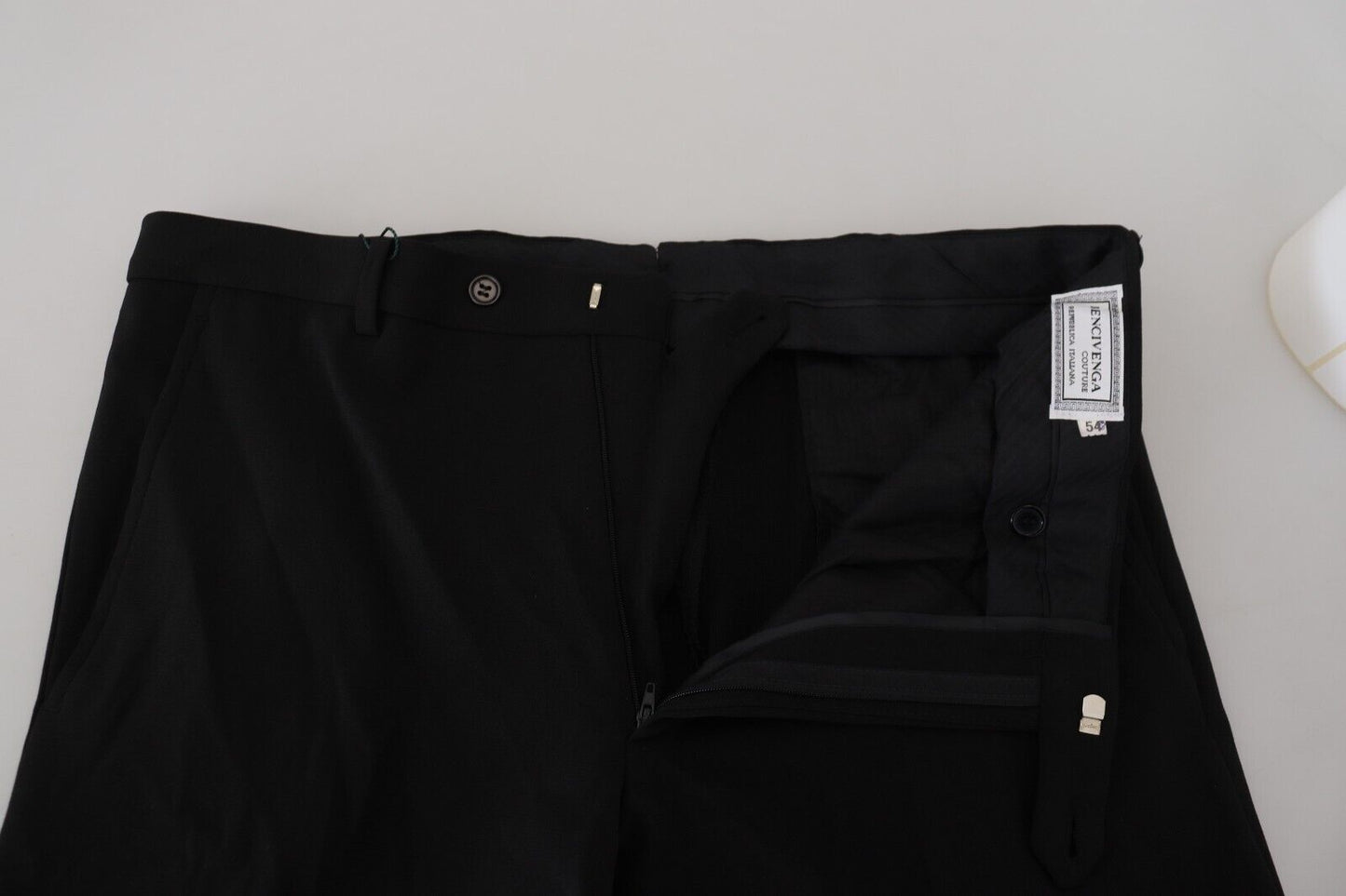Schwarze Straight Fit Herren Formelle Hose