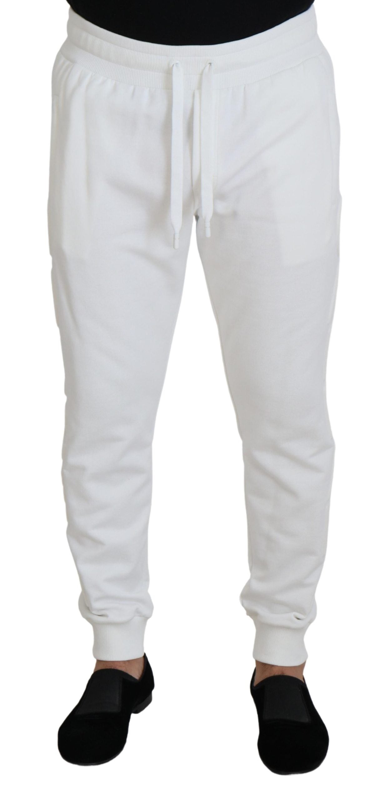 Weiße Jogginghose aus Baumwolle mit Sportlogo