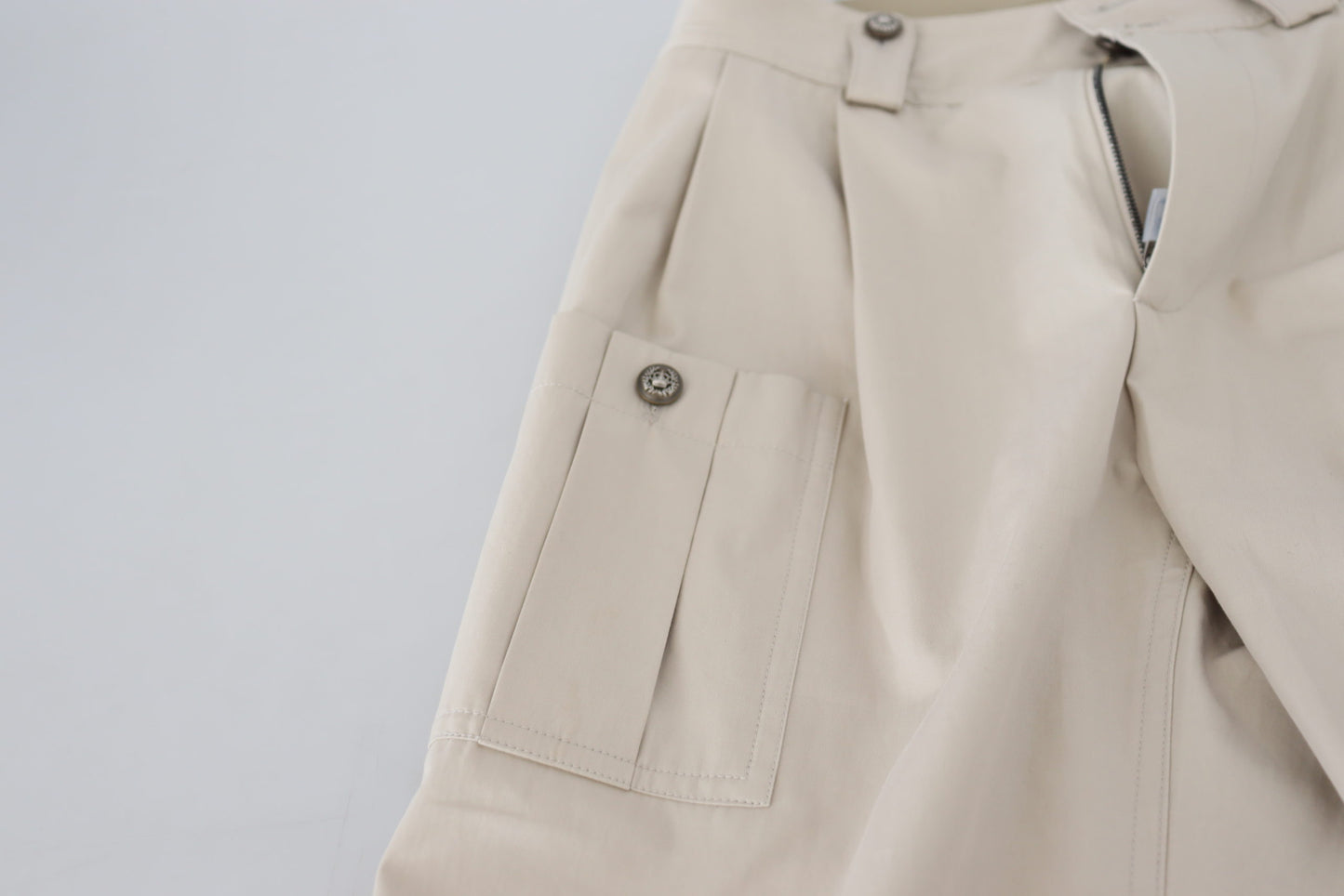 Beige High Waist Damenhose