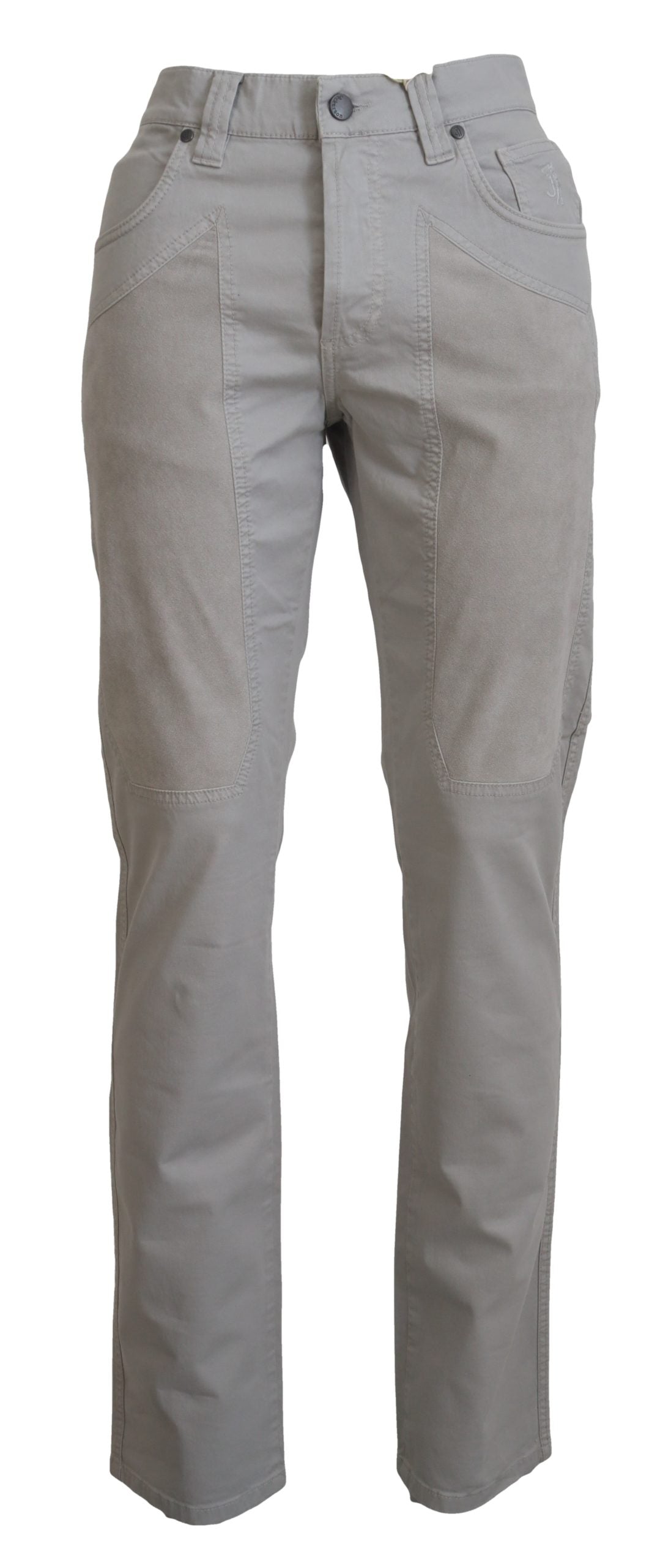 Graue Freizeithose aus Baumwolle für Herren