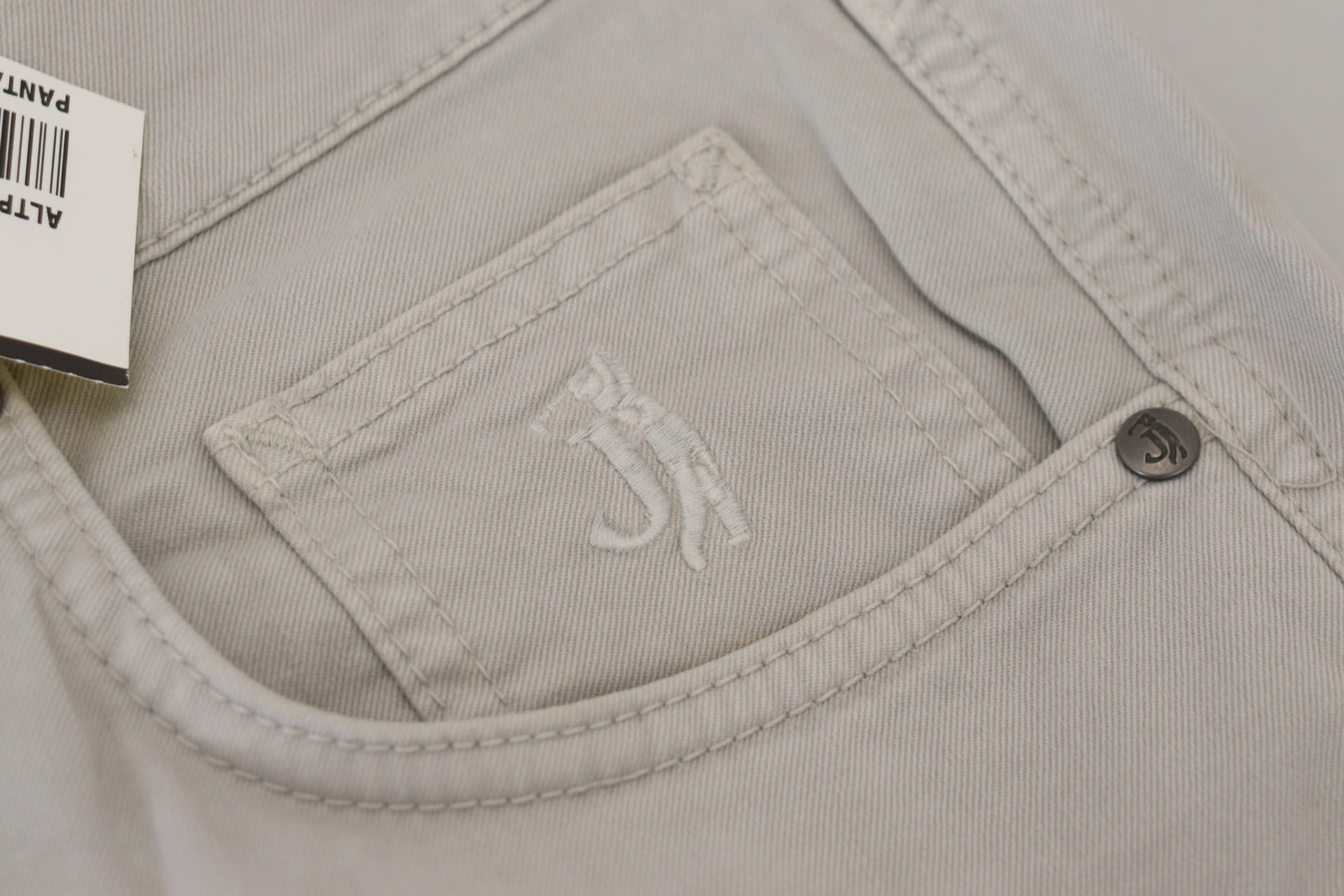 Graue Freizeithose aus Baumwolle für Herren