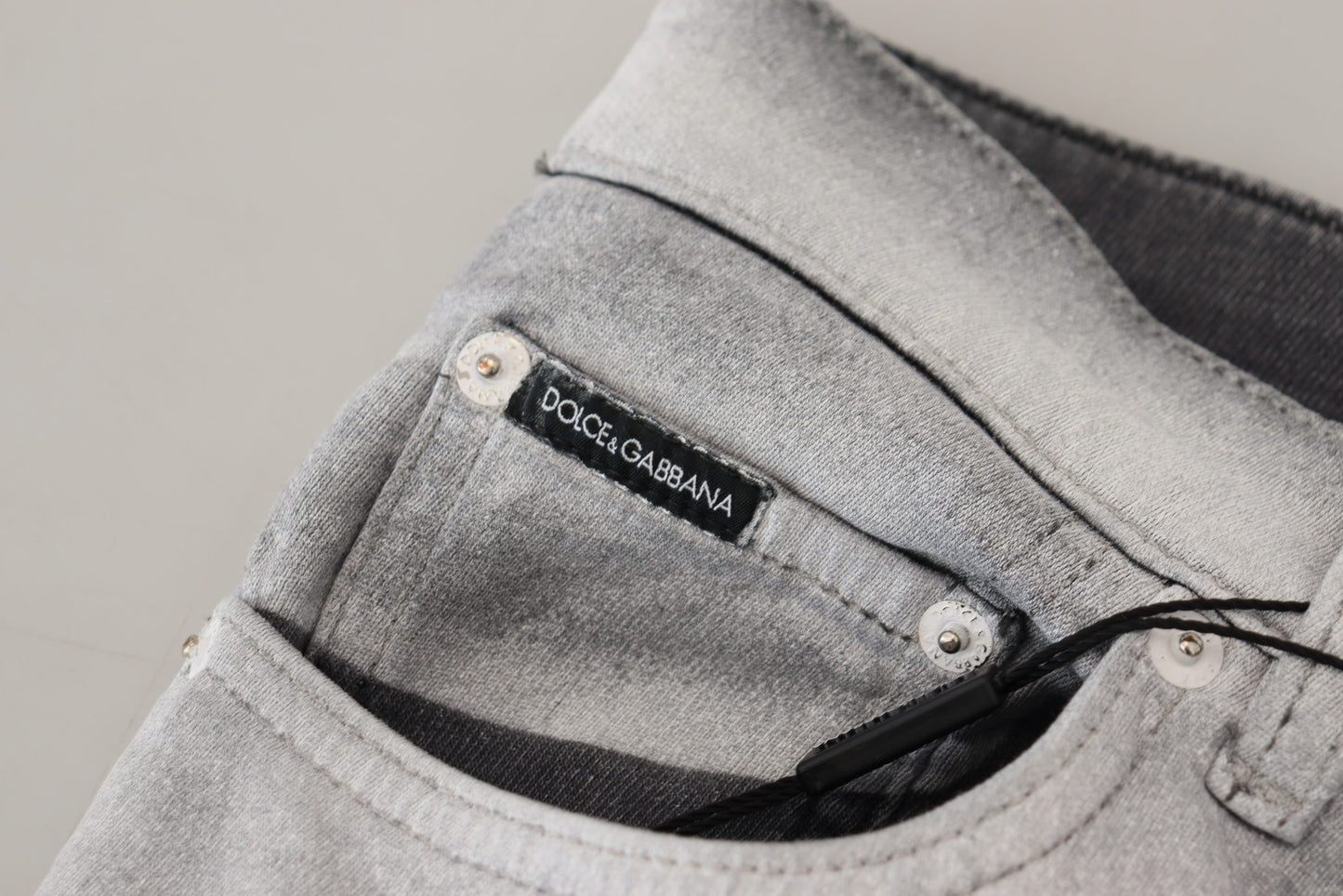 Grau verwaschene Skinny Jeans für Herren