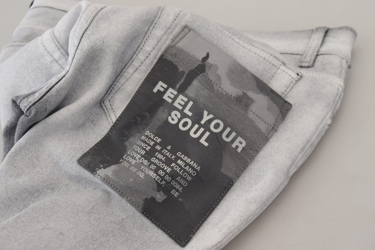 Grau verwaschene Skinny Jeans für Herren
