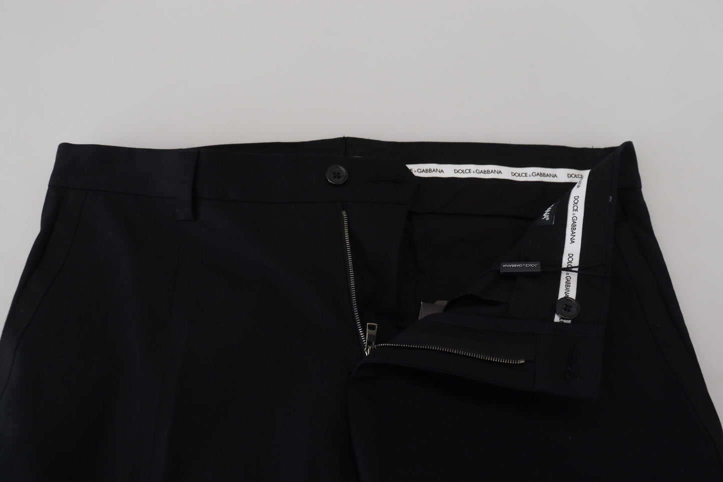 Schwarze formelle Chinohose aus Baumwolle
