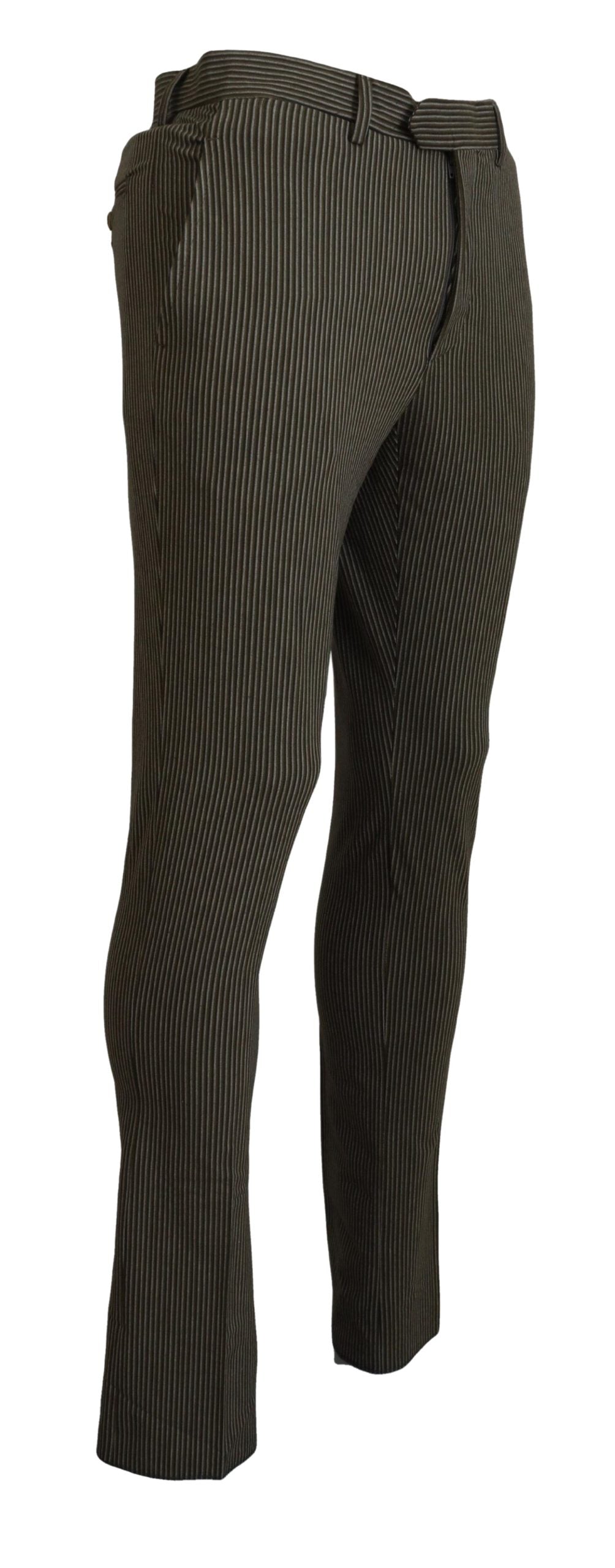 Mehrfarbig gestreifte Herrenhose aus reiner Baumwolle