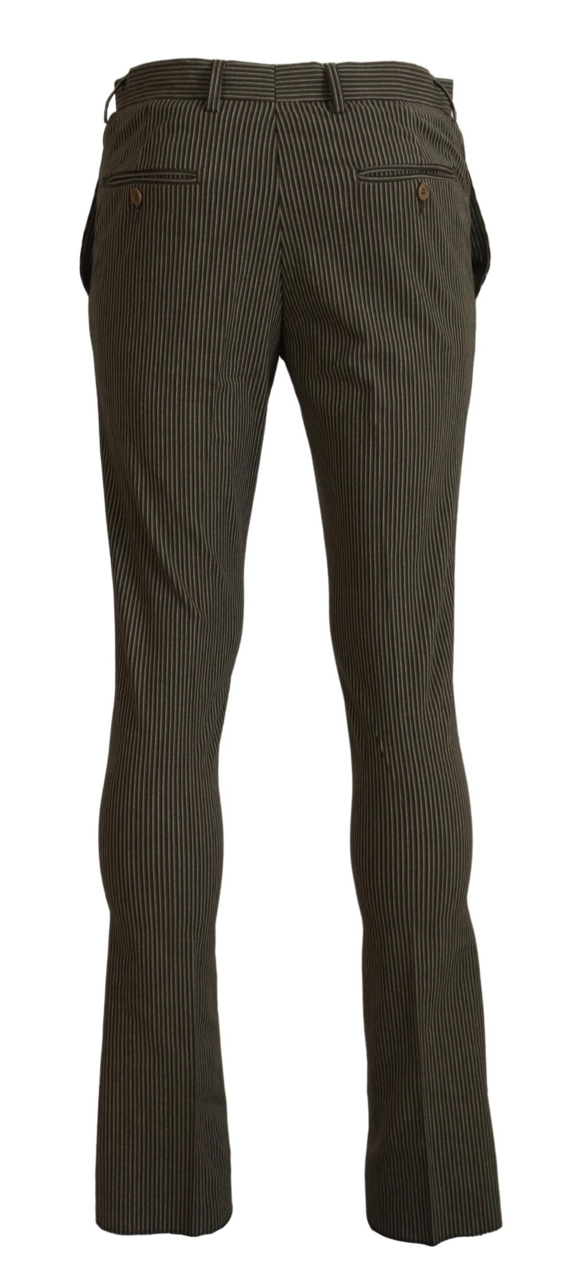 Mehrfarbig gestreifte Herrenhose aus reiner Baumwolle