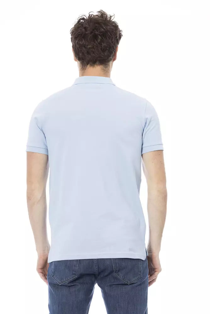 Hellblaues Herren-Poloshirt aus Baumwolle