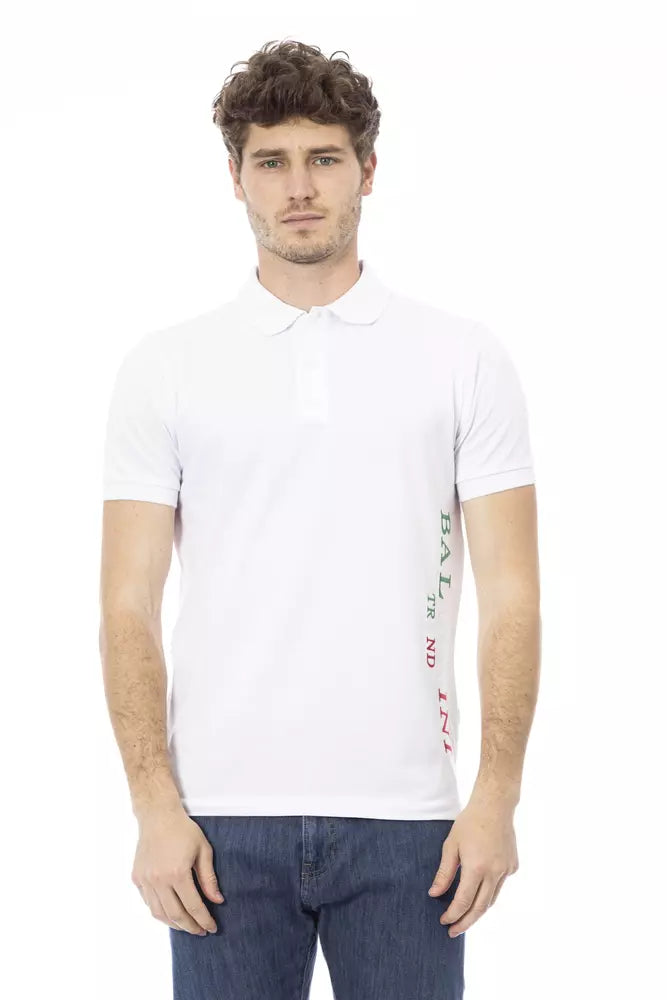 Weißes Poloshirt aus Baumwolle für Herren