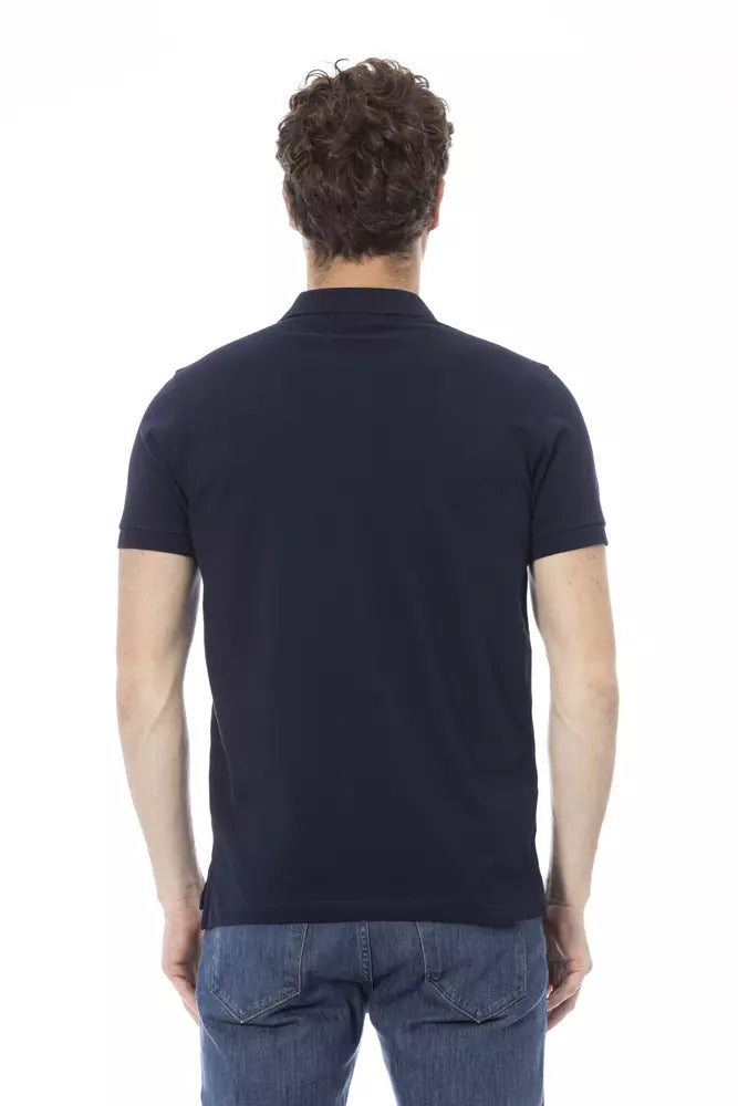 Blaues Poloshirt aus Baumwolle für Herren