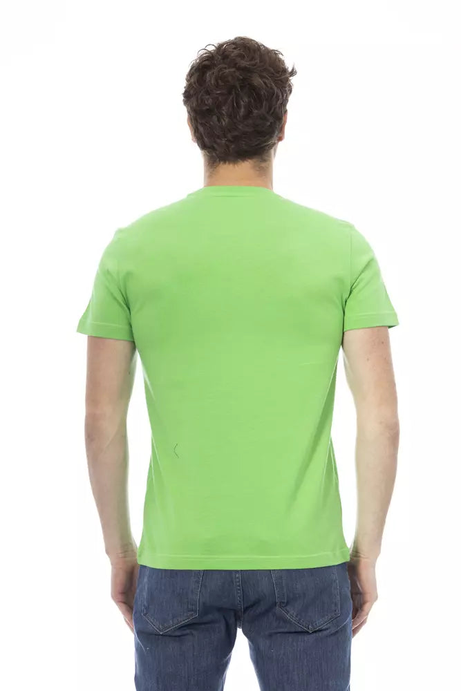 Grünes Herren-T-Shirt aus Baumwolle