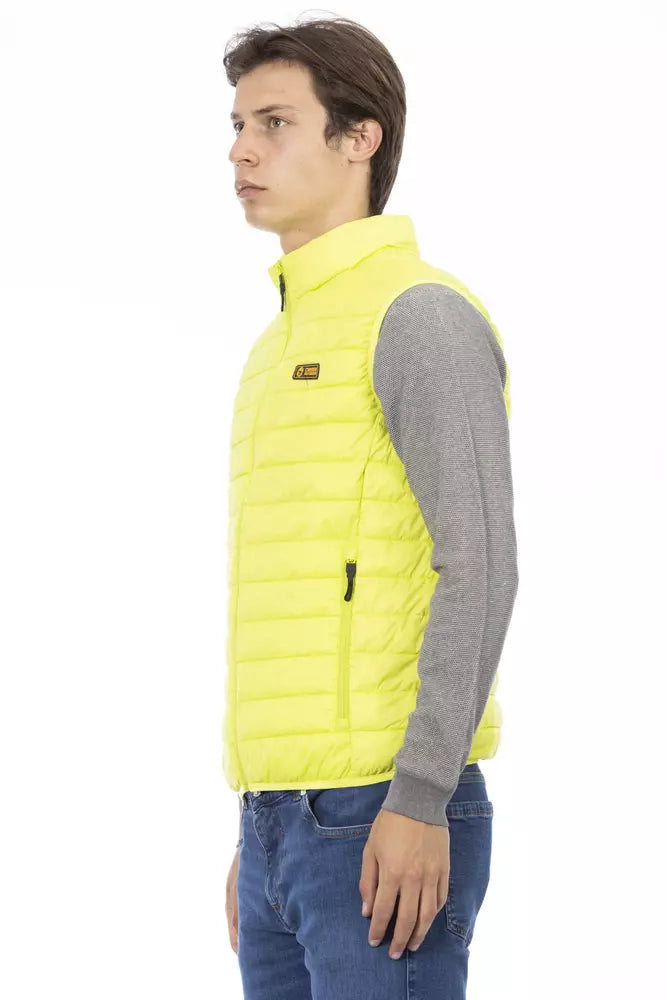 Gelbe ärmellose Jacke aus Polyester für Herren