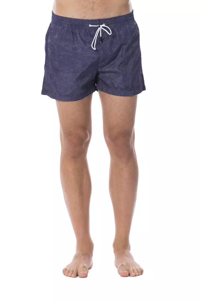 Blaue Polyester-Badehose für Herren