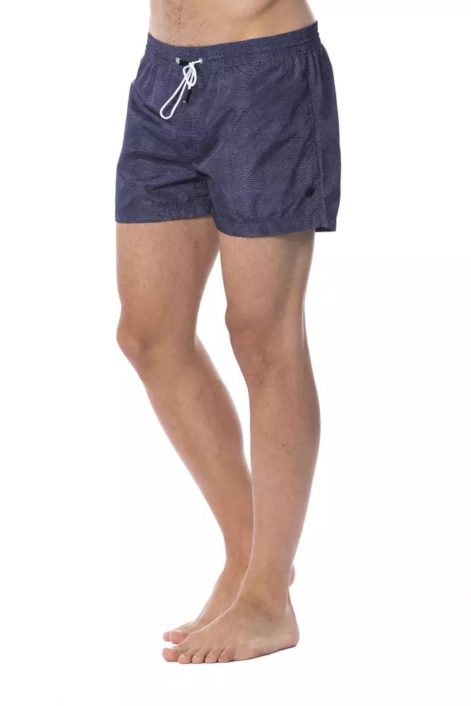 Blaue Polyester-Badehose für Herren