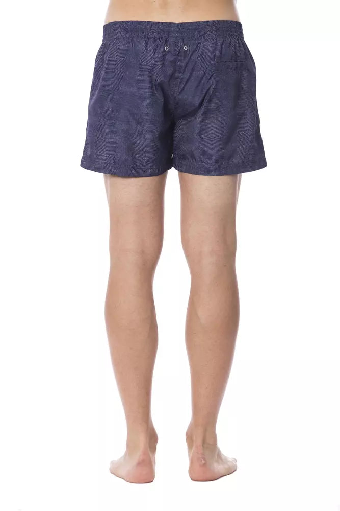 Blaue Polyester-Badehose für Herren