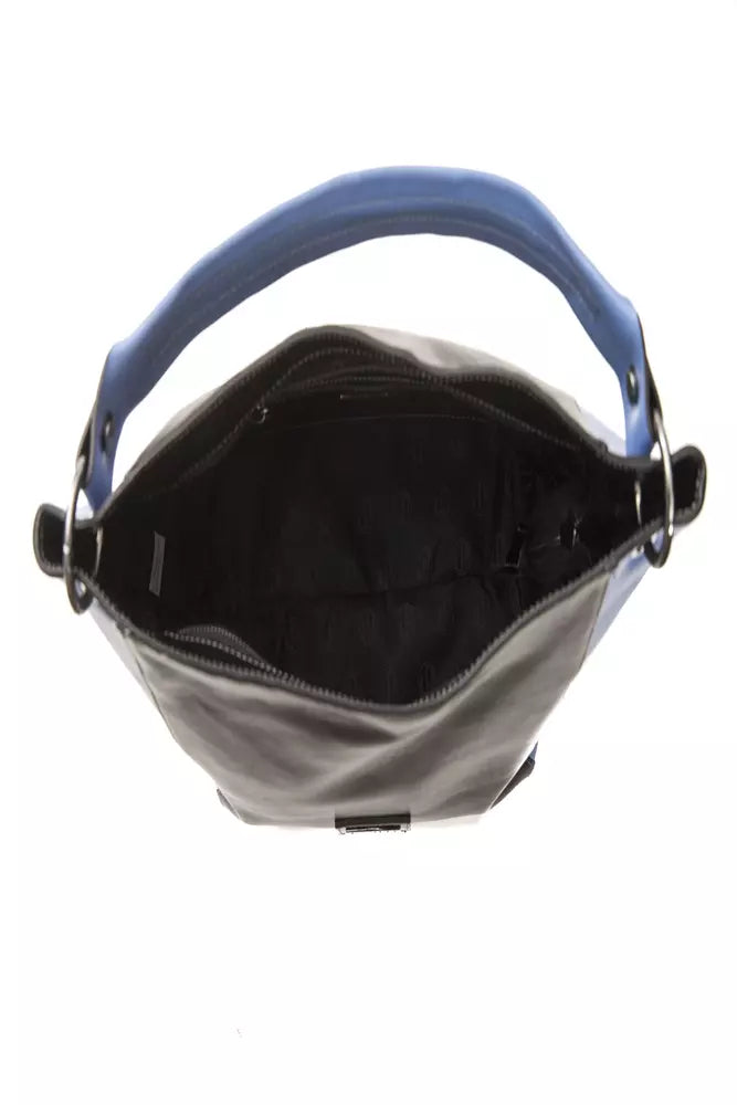Schwarze Leder Damen Umhängetasche
