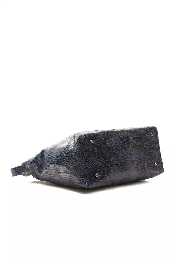 Blaue Leder Damen Umhängetasche