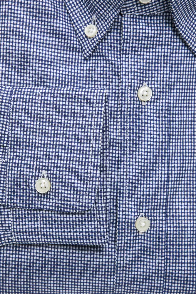 Blaues Herrenhemd aus Baumwolle