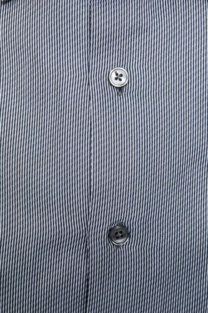 Blaues Herrenhemd aus Baumwolle