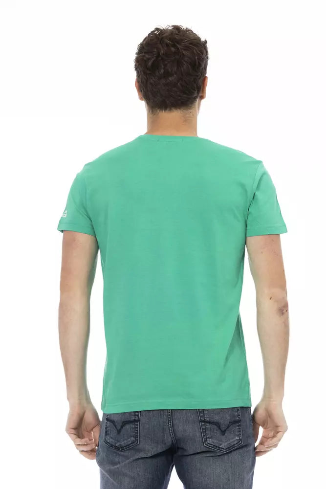 Grünes Herren-T-Shirt aus Baumwolle