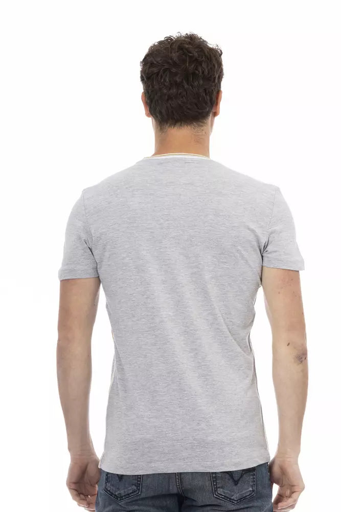 Graues Herren-T-Shirt aus Baumwolle