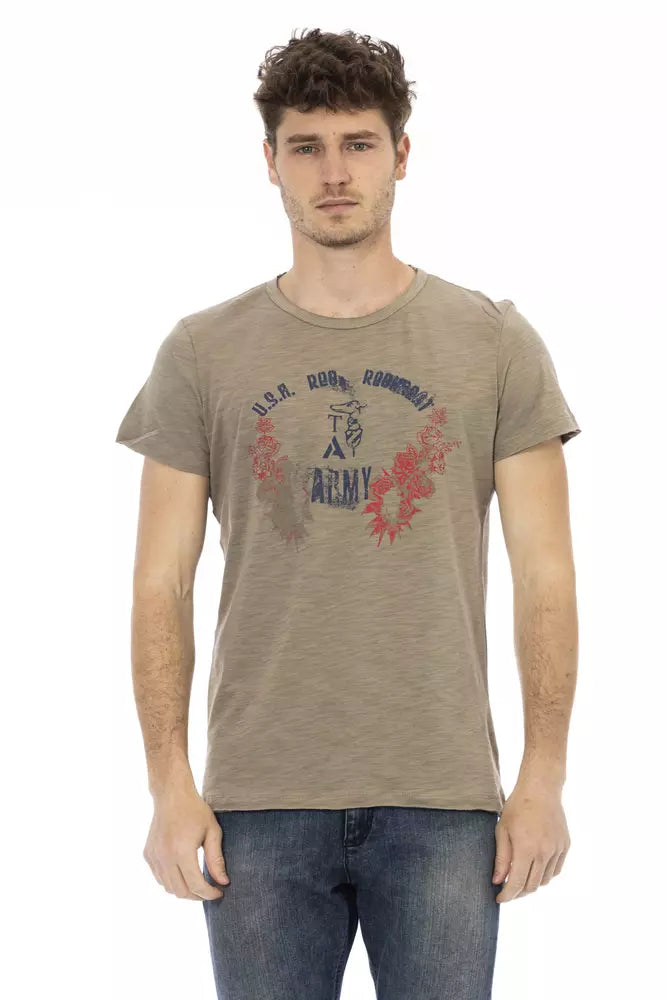 Grünes Herren-T-Shirt aus Baumwolle