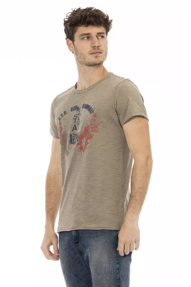 Grünes Herren-T-Shirt aus Baumwolle