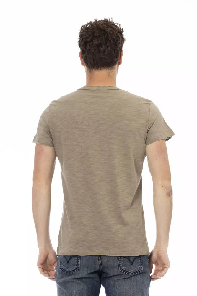 Grünes Herren-T-Shirt aus Baumwolle