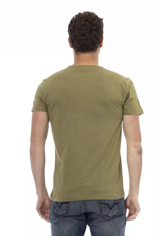 Grünes Herren-T-Shirt aus Baumwolle