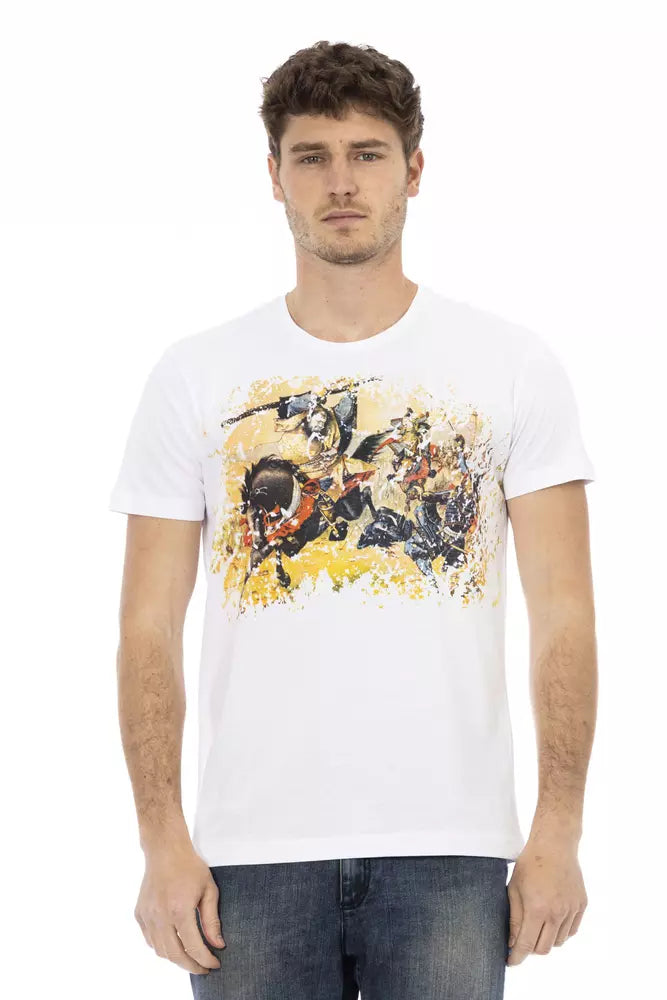 Weißes Herren-T-Shirt aus Baumwolle