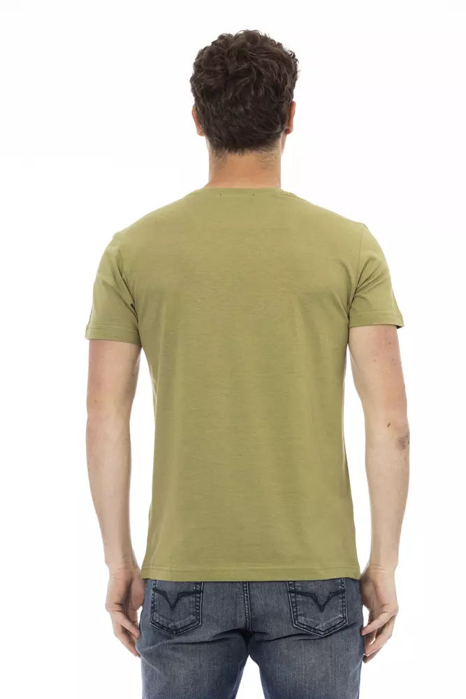 Grünes Herren-T-Shirt aus Baumwolle