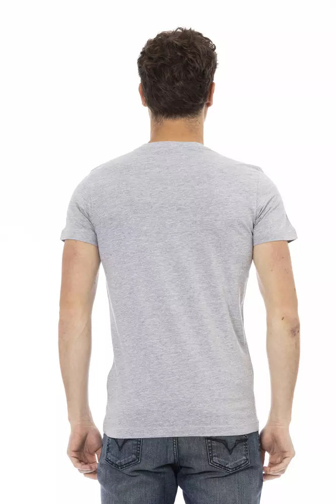 Graues Herren-T-Shirt aus Baumwolle