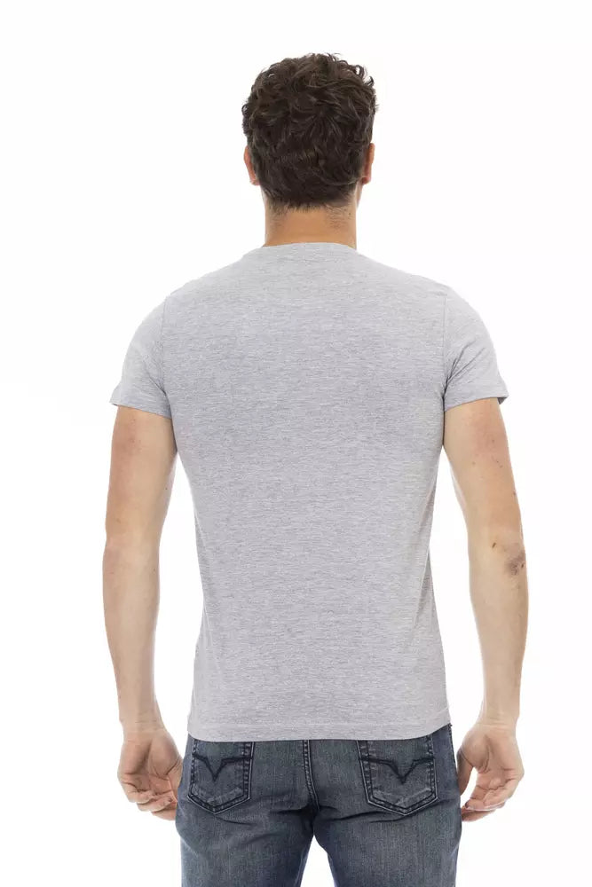Graues Herren-T-Shirt aus Baumwolle