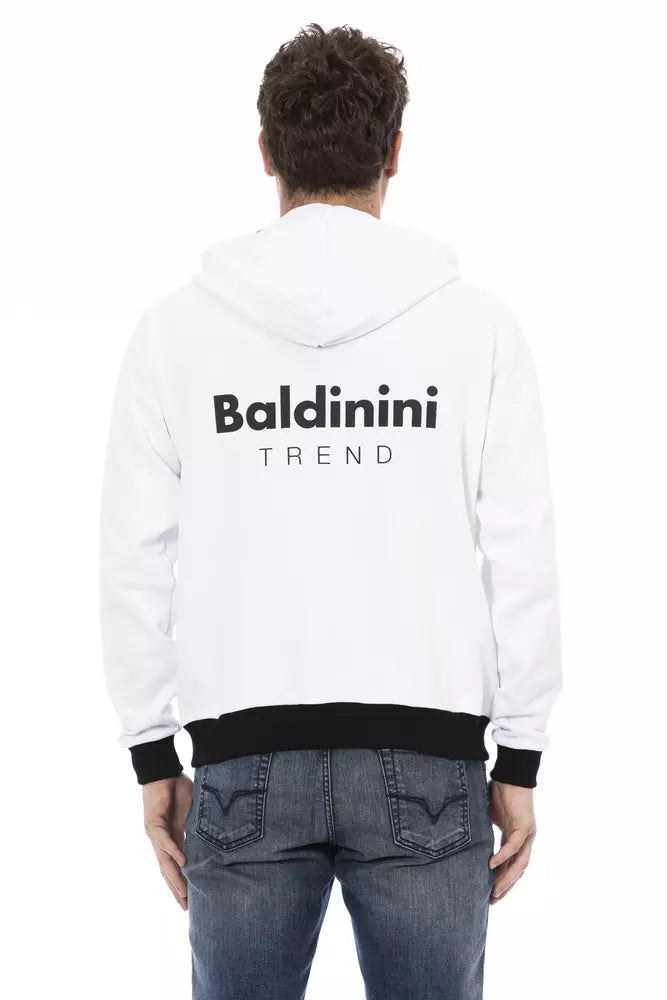 Weißer Baumwollpullover für Herren