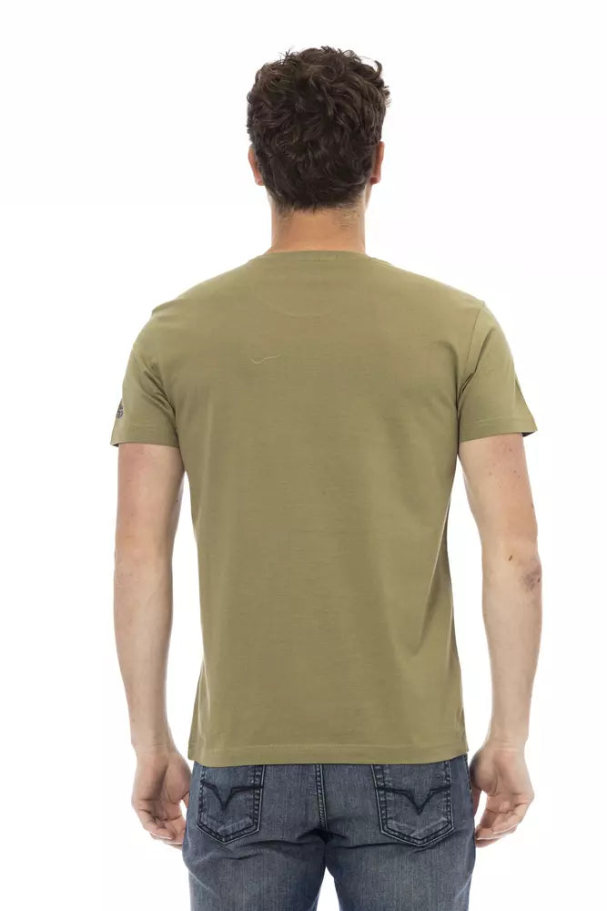 Grünes Herren-T-Shirt aus Baumwolle