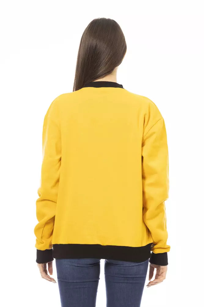 Gelber Damen-Hoodie aus Baumwolle