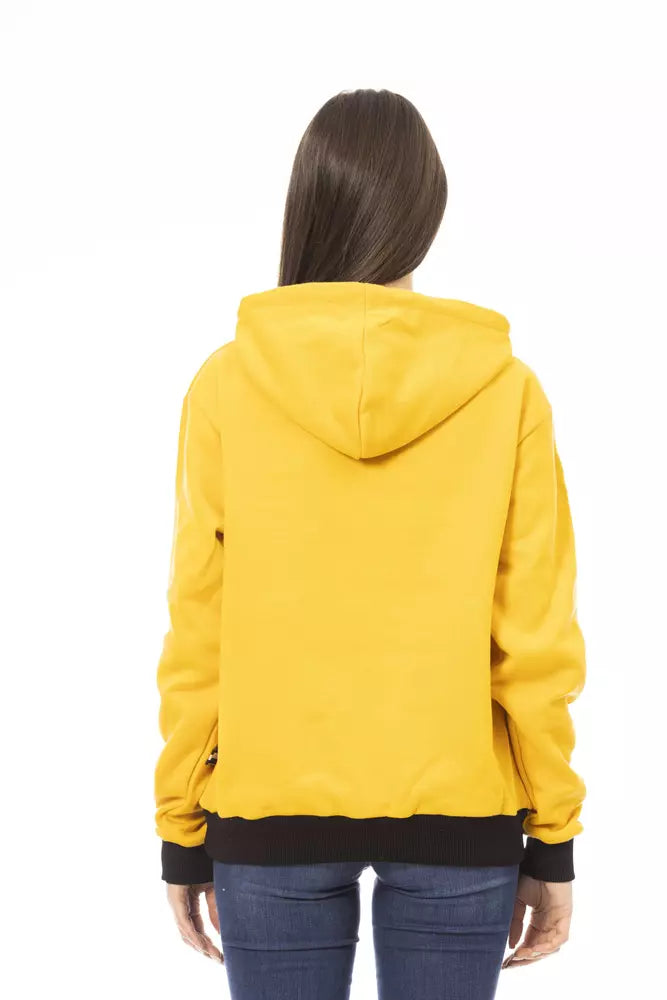 Gelber Damen-Hoodie aus Baumwolle