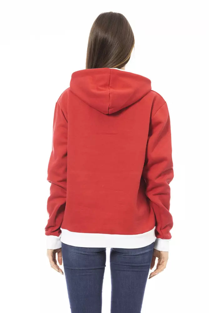 Roter Damen-Hoodie aus Baumwolle