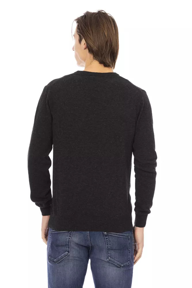 Black Wool Men's Sweater