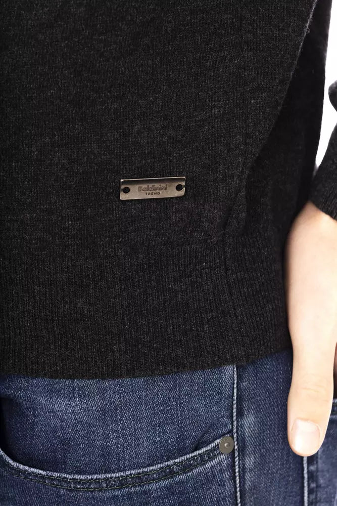 Black Wool Men's Sweater