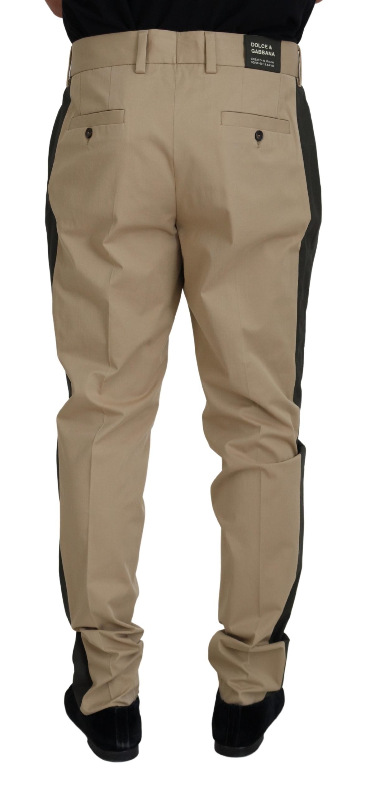 Braune schwarze Chinohose aus Baumwolle für Herren