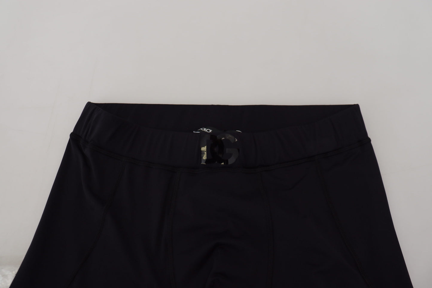 Schwarze Slim Fit Stretchhose aus Nylon