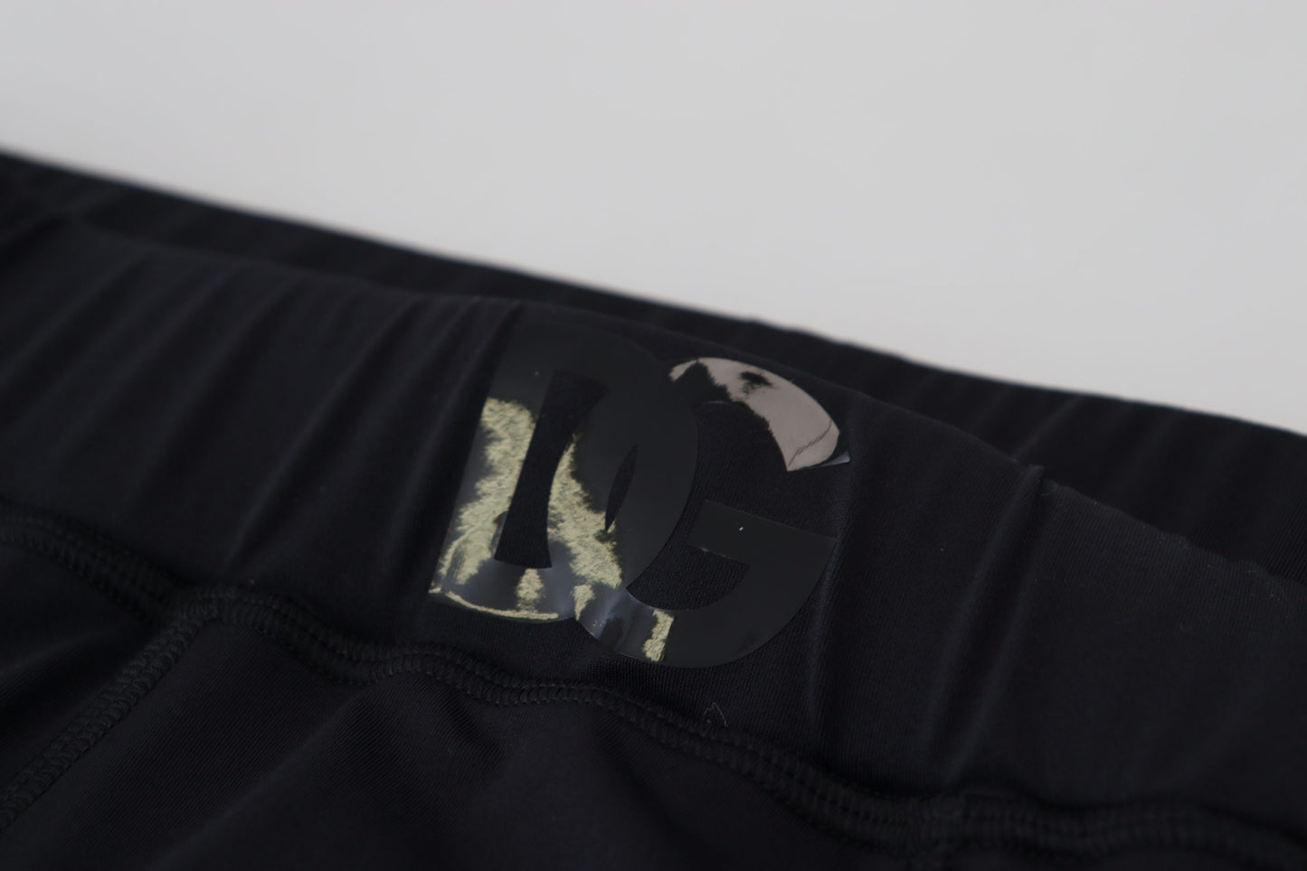 Schwarze Slim Fit Stretchhose aus Nylon