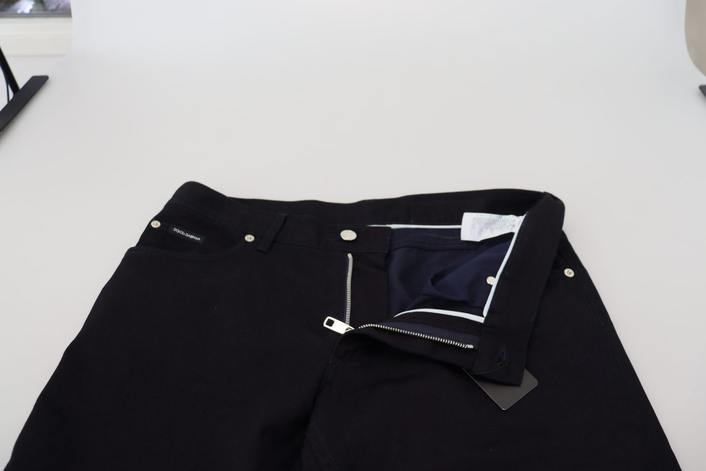 Schwarze Skinny-Casual-Jeans aus Baumwolle