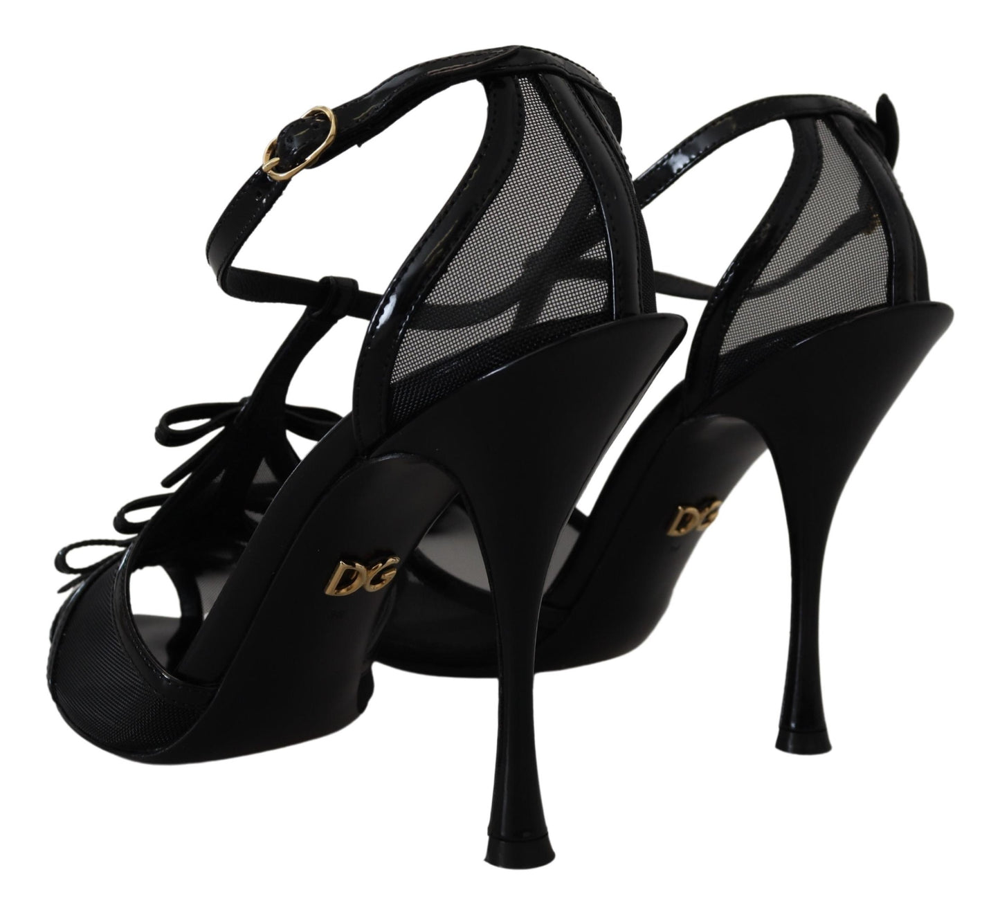 Schwarze Stiletto High Heels Sandalen Schuhe