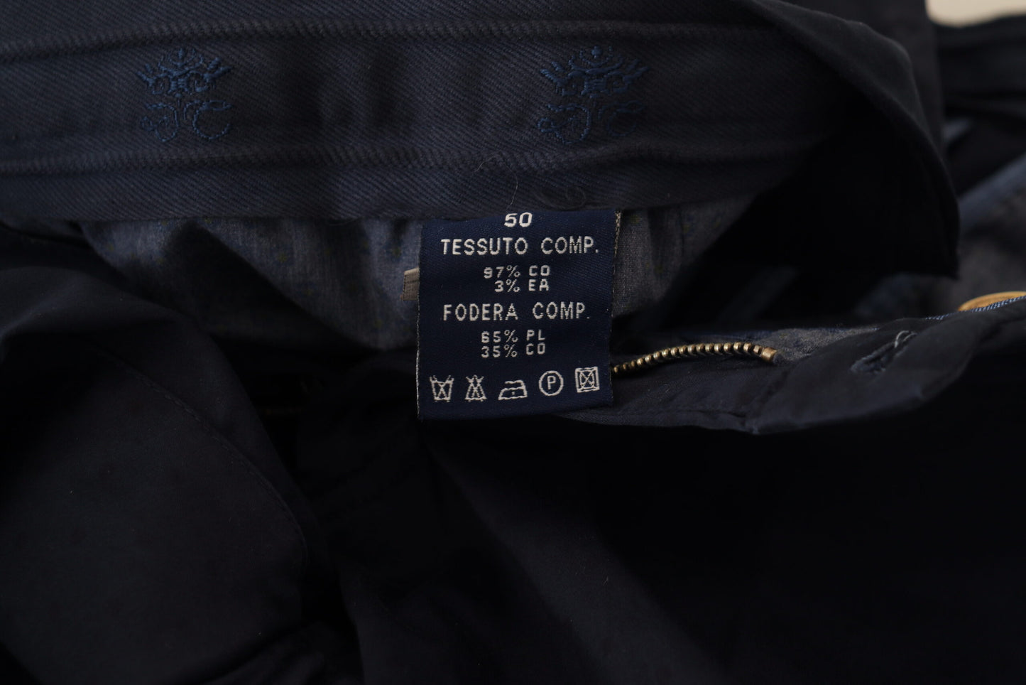 Dunkelblaue Skinny-Hose aus Baumwolle für Herren
