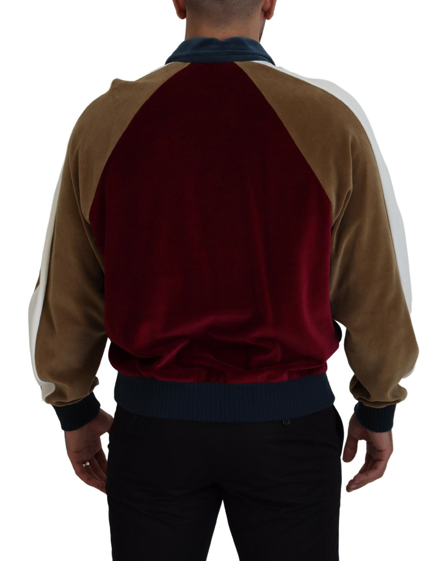 Multicolor Cotton Collared Pullover Sweater