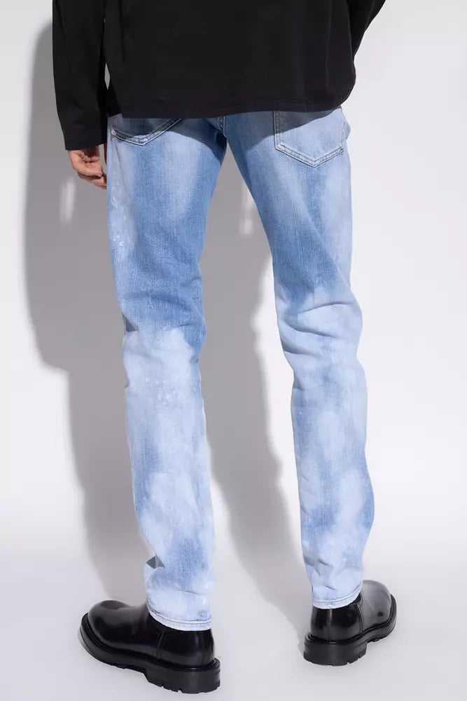 Hellblaue Herrenjeans aus Baumwolle