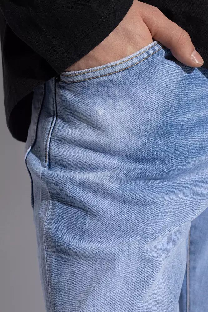 Hellblaue Herrenjeans aus Baumwolle